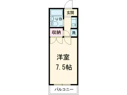東海道本線 尾張一宮駅 徒歩14分 5階建 築37年(1K/3階)の間取り写真