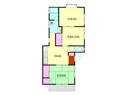 メゾンドプルミエ(3DK/2階)の間取り写真