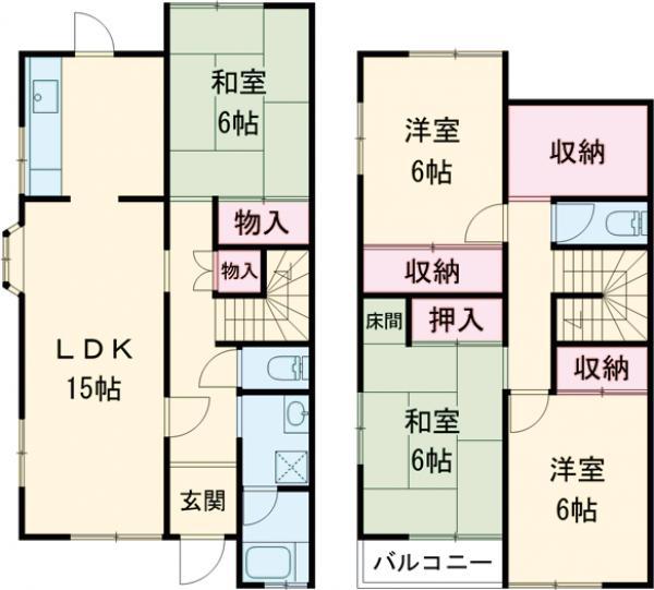 ガーデンハウス光明台第2住宅(4LDK)の間取り写真