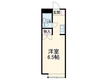 キャピタル北浦和(ワンルーム/1階)の間取り写真