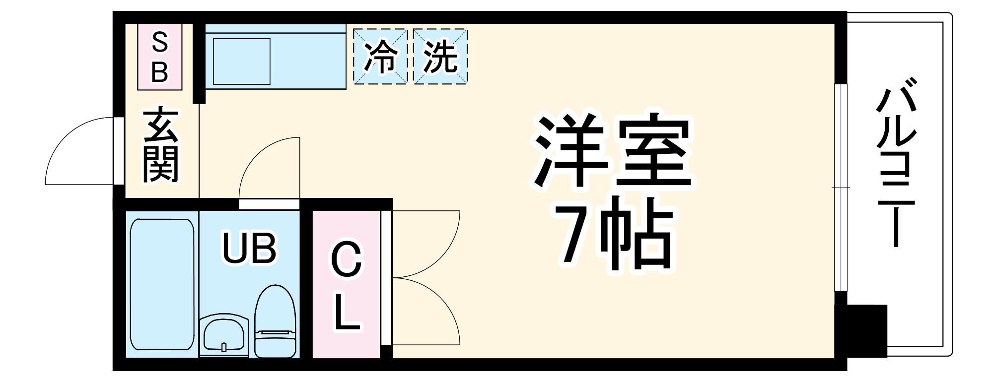 サンダイヤルマンション(ワンルーム/3階)の間取り写真