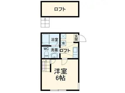 YOU橋本(1K/2階)の間取り写真