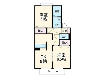 STセゾン(2DK/1階)の間取り写真