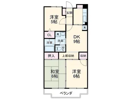 アーバンルミネ(3DK/2階)の間取り写真