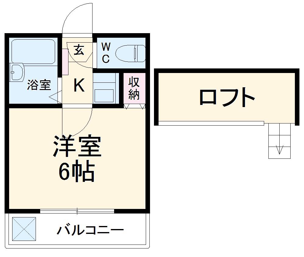 ルミナーレ谷塚(1K/1階)の間取り写真