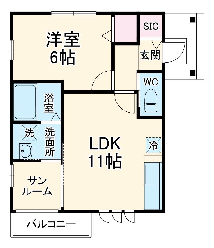 レモーネⅠ(1LDK/1階)の間取り写真