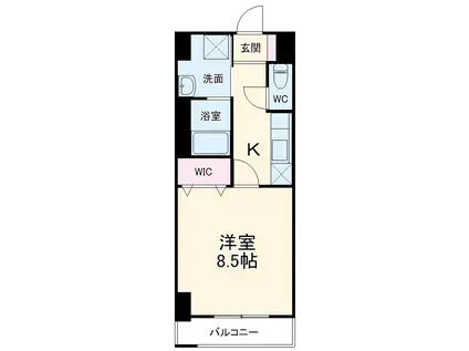 グランメールコート永田町(1K/4階)の間取り写真