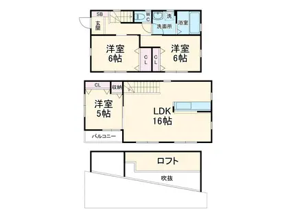 小田急電鉄小田原線 本厚木駅 バス乗車時間:14分 依知小学校前バス停で下車 徒歩8分 2階建 築11年(3LDK)の間取り写真