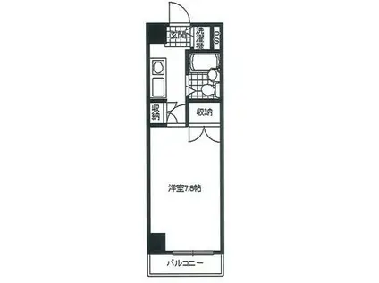 八王子センチュリーコート(1K/2階)の間取り写真