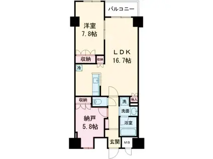 サンジョイアゼロ(1SLDK/3階)の間取り写真