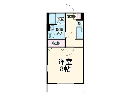 YSコート(1K/1階)の間取り写真