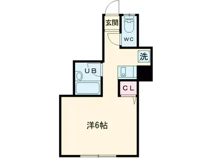 パンシー・ローズハウス(ワンルーム/1階)の間取り写真