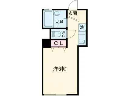 パンシー・ローズハウス(ワンルーム/1階)の間取り写真