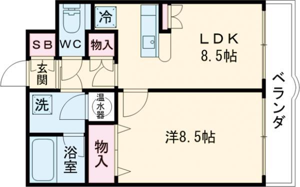 メゾン・ド・パイユ(1LDK/4階)の間取り写真