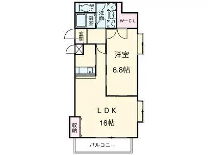 LAUREL COURT 田町(1LDK/8階)の間取り写真