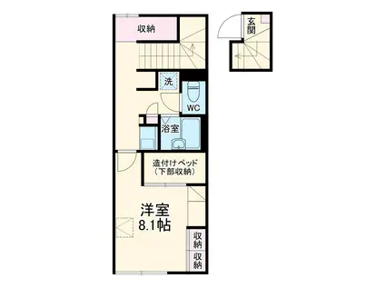 レオパレスOHIRA(1K/2階)の間取り写真