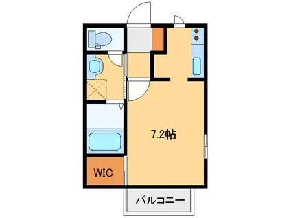 ヴァン・ソレーユ(1K/2階)の間取り写真