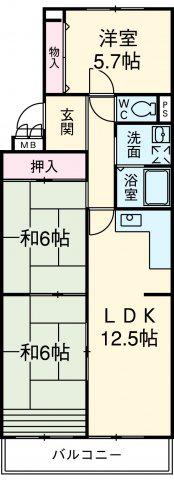 シティ・ライフ島田(3LDK/2階)の間取り写真