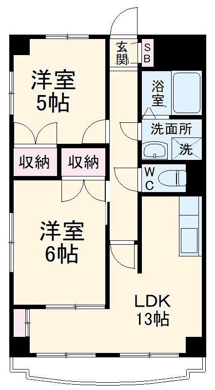 アルトピアーノ(2LDK/5階)の間取り写真