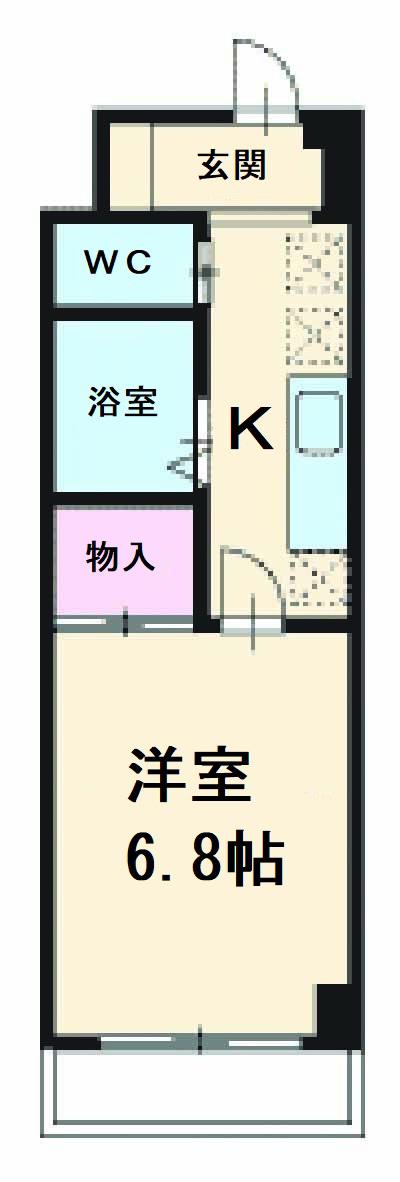 メゾンキムラⅡ(1K/5階)の間取り写真