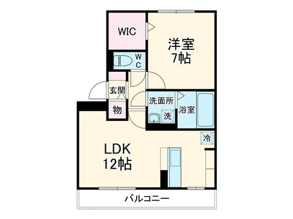 クレール1(1LDK/3階)の間取り写真