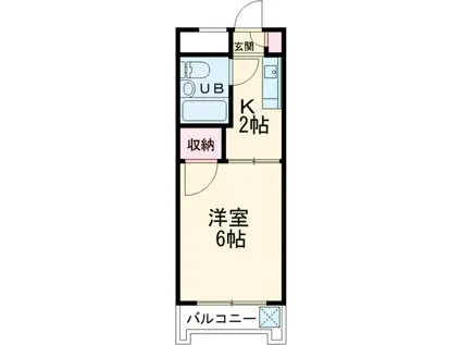 ハイタウン駒沢公園(1K/3階)の間取り写真