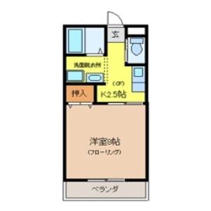 グローブハウスTT(1K/2階)の間取り写真