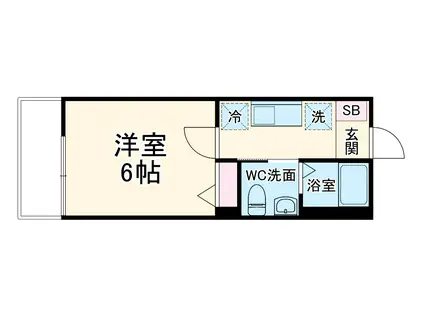 ウエストコート大和田(1K/1階)の間取り写真