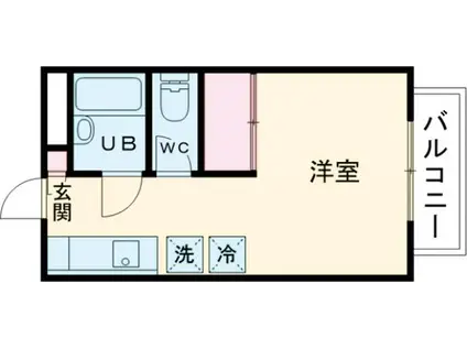 VILLAGE VEIL(ワンルーム/2階)の間取り写真