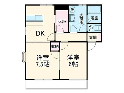 デリアスNAKA(2DK/1階)の間取り写真