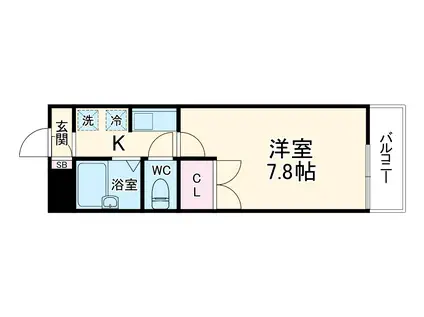 メゾン・ドュミール(1K/2階)の間取り写真