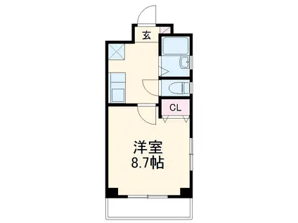 プレシャス若水(1K/1階)の間取り写真