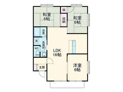 セジュール蜆塚(3LDK/1階)の間取り写真