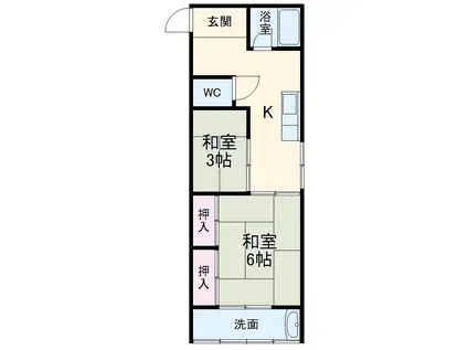 安藤ビル(2K/3階)の間取り写真
