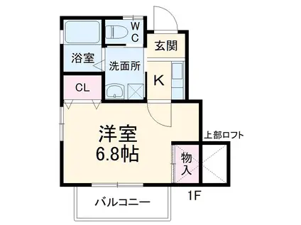 Nハイツ(1K/1階)の間取り写真