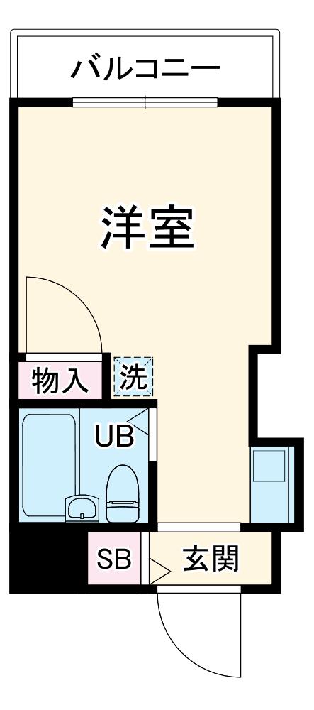 中青木グレースハイム(ワンルーム/3階)の間取り写真