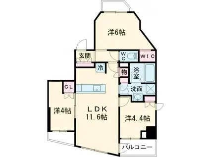 ザ・ヒルズ武蔵小金井レジデンス(3LDK/11階)の間取り写真