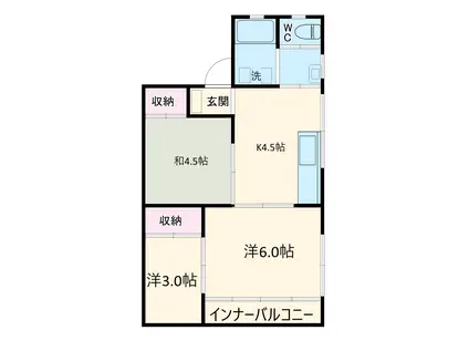 千代田ビル(3K/3階)の間取り写真