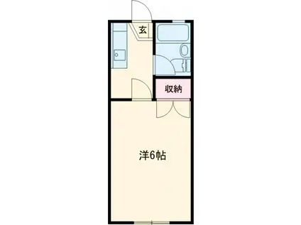 コスモスハイツ東葛西(1K/3階)の間取り写真