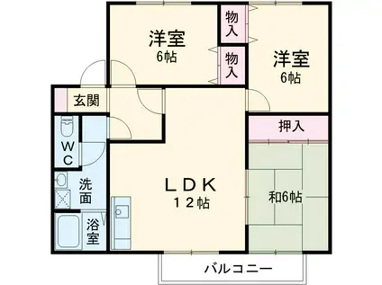 APTフレマリール(3LDK/2階)の間取り写真