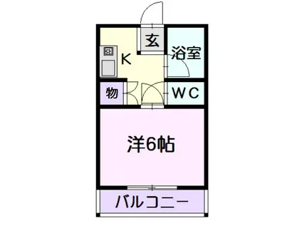 第5ラインビル(1K/3階)の間取り写真