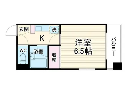 ラ・ルーン茅ヶ崎(1K/4階)の間取り写真