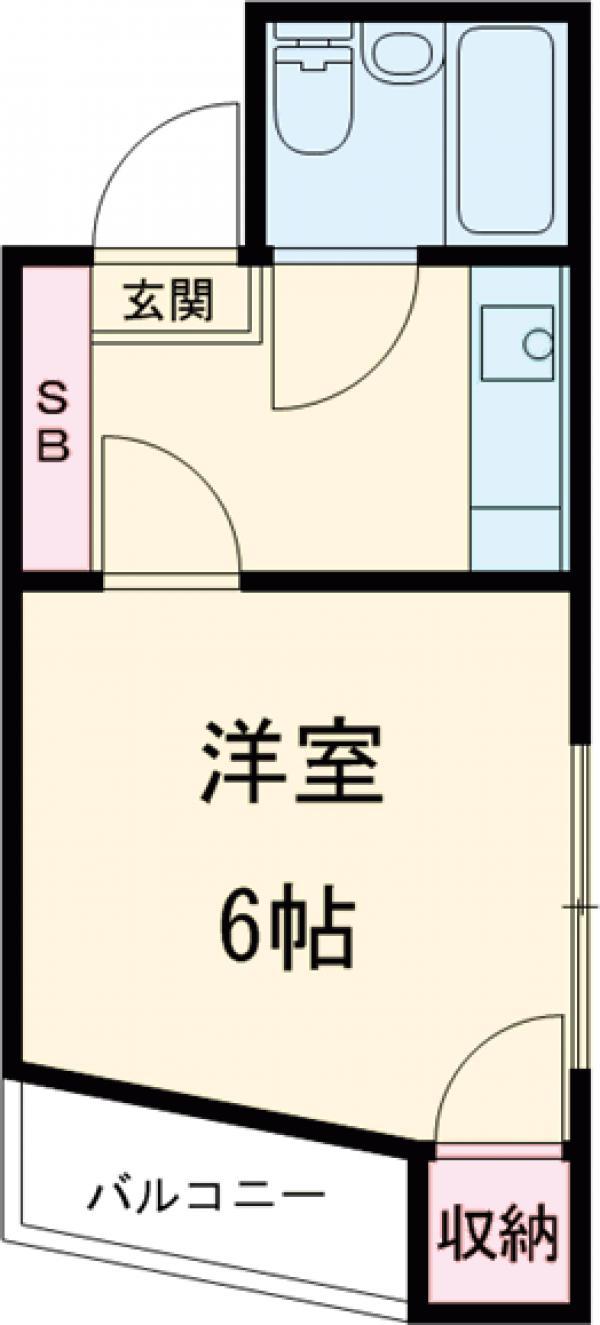 メゾン杉田(1K/2階)の間取り写真
