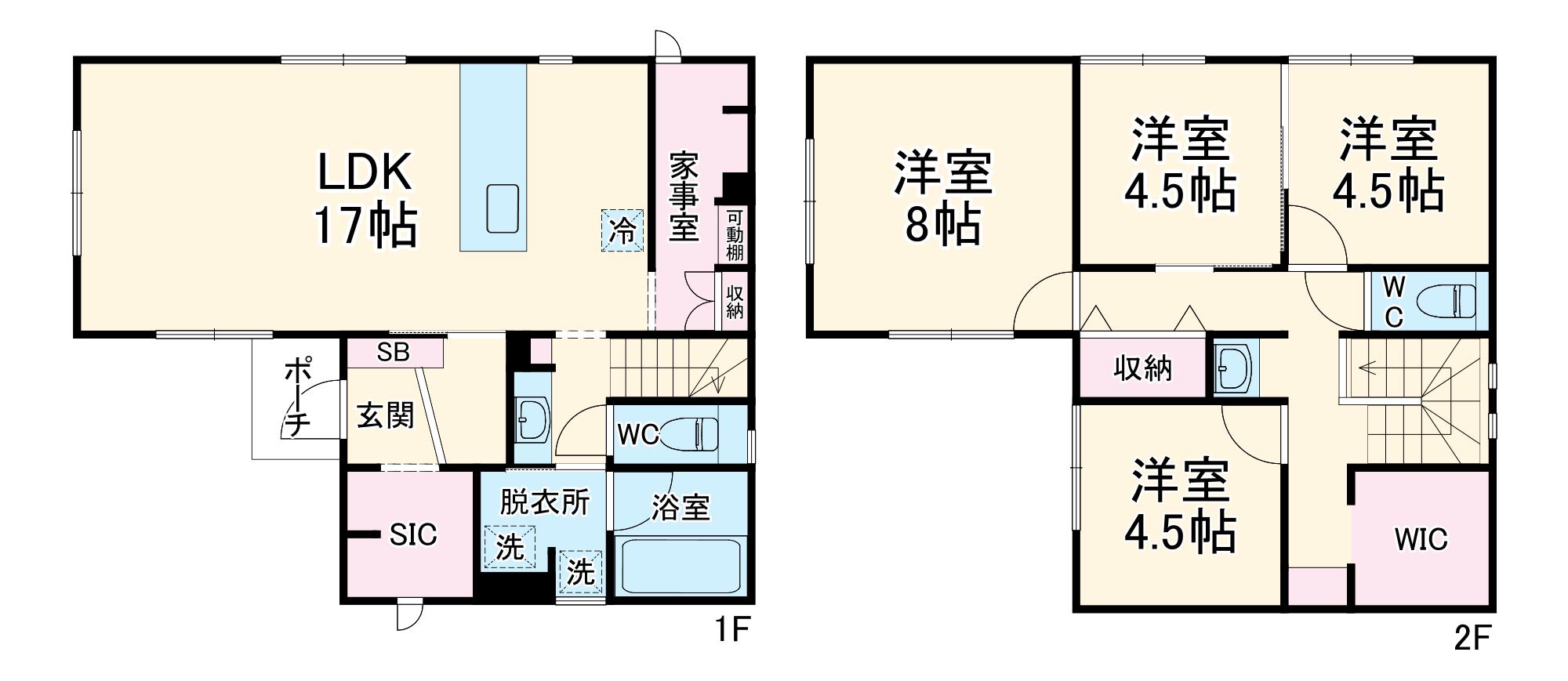 京成電鉄本線 国府台駅 徒歩4分 2階建 築4年(4LDK)の間取り写真