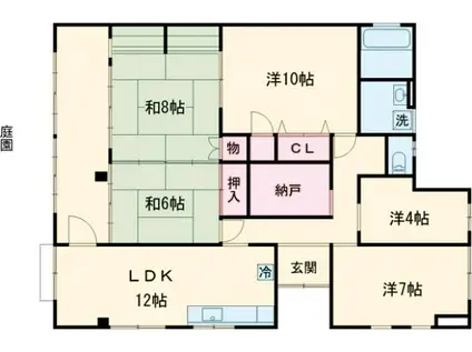 ガーデンヒル鳴滝(5SLDK/1階)の間取り写真
