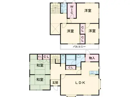 東武鉄道宇都宮線 東武宇都宮駅 徒歩40分 1階建 築39年(5SLDK)の間取り写真