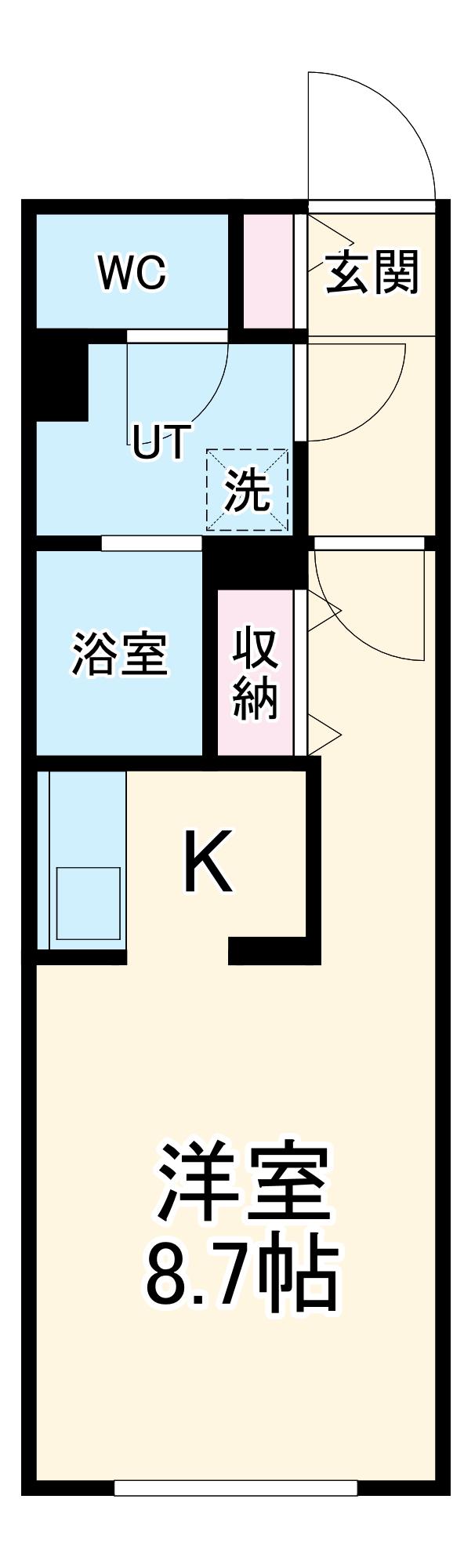 G VIVRE 岡崎駅前(1K/2階)の間取り写真