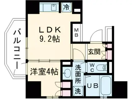 ザ・レジデンス三ノ輪(1LDK/13階)の間取り写真