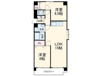 レジデンス村上(2LDK/3階)の間取り写真