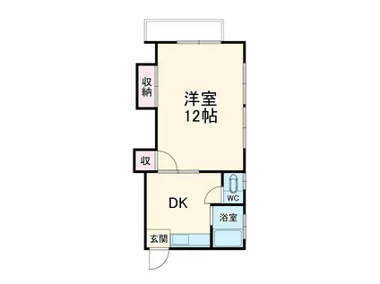 寿荘(1DK/1階)の間取り写真